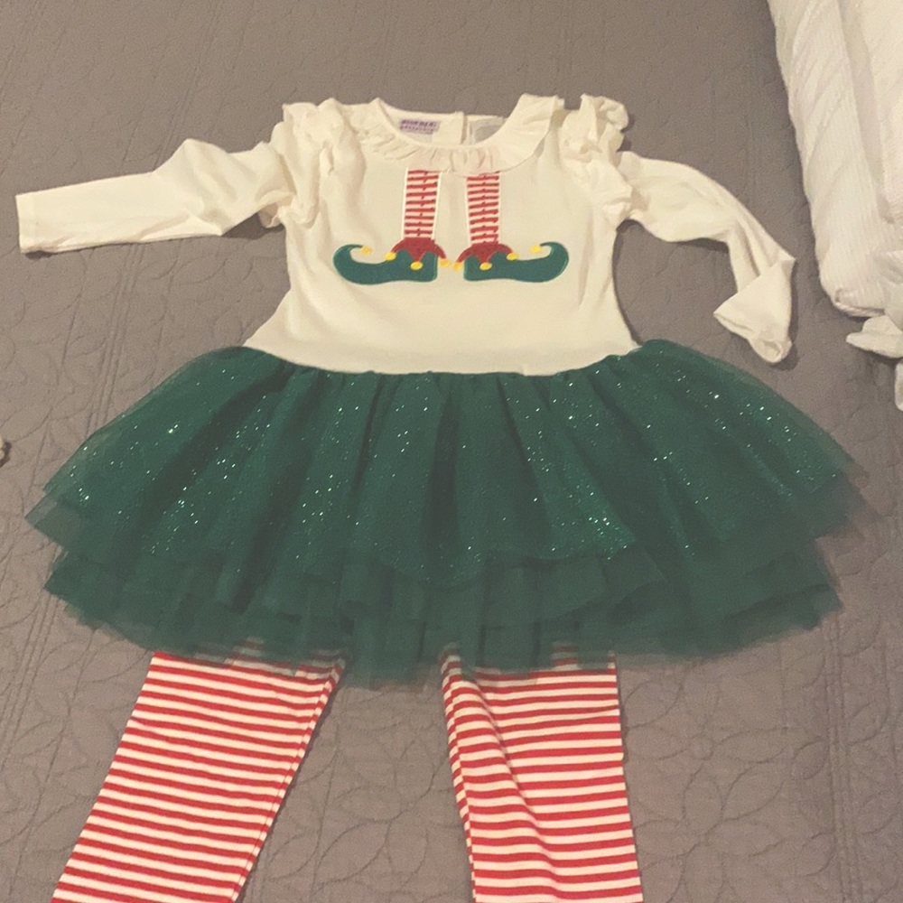 2 pc Christmas elf outfit.